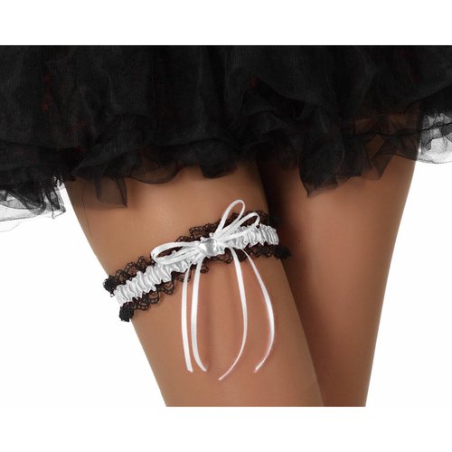 Costume Stockings Suspender White